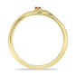 Goldplattierter Silberring mit rotem Diamant