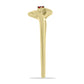 Goldplattierter Silberring mit rotem Diamant