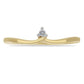 Goldplattierter Silberring mit weißem Diamant