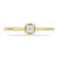 Goldplattierter Silberring mit weißem Diamant