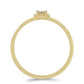Goldplattierter Silberring mit weißem Diamant