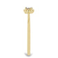Goldplattierter Silberring mit weißem Diamant