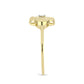 Goldplattierter Silberring mit weißem Diamant