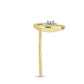 Goldplattierter Silberring mit weißem Diamant
