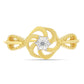Goldplattierter Silberring mit weißem Diamant