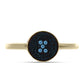 Goldplattierter Silberring mit weißem Diamant