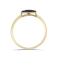 Goldplattierter Silberring mit weißem Diamant