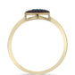 Goldplattierter Silberring mit weißem Diamant