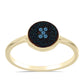 Goldplattierter Silberring mit weißem Diamant