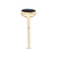 Goldplattierter Silberring mit weißem Diamant