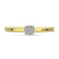 Goldplattierter Silberring mit weißem Diamant