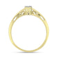 Goldplattierter Silberring mit weißem Diamant