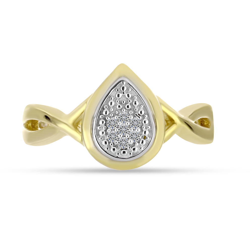 schmuckgarnitur aus Goldplattierte Silber mit weißem Diamant 2 