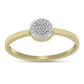Goldplattierter Silberring mit weißem Diamant