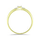Goldplattierter Silberring mit weißem Diamant