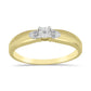 Goldplattierter Silberring mit weißem Diamant