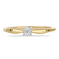 Goldplattierter Silberring mit weißem Diamant