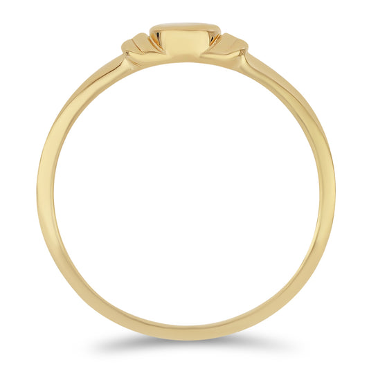 Goldplattierter Silberring mit weißem Diamant