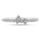 Silberring mit weißem Diamant