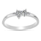 Silberring mit weißem Diamant