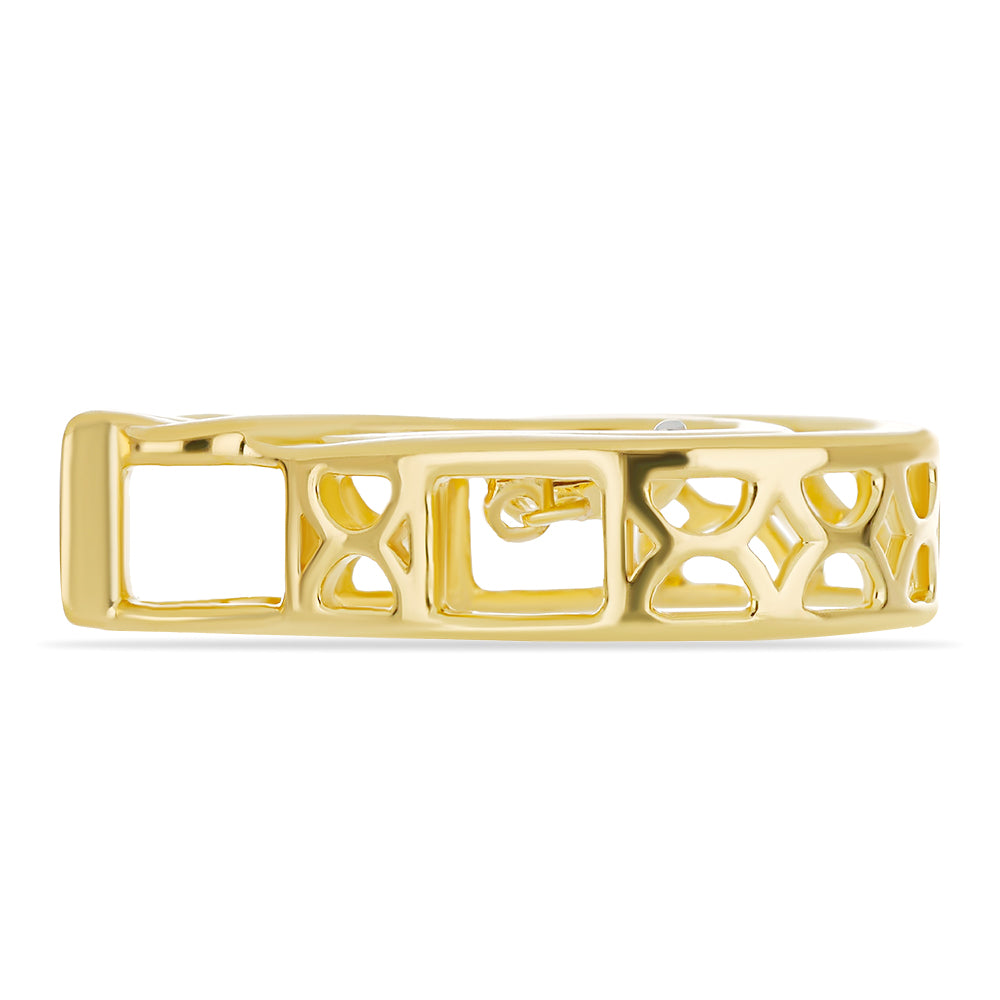 Goldplattierter Silberanhänger mit weißem Diamant 2 