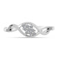 Silberring mit weißem Diamant