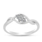 Silberring mit weißem Diamant