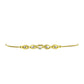 Goldplattiertes Silberarmband mit weißem Diamant