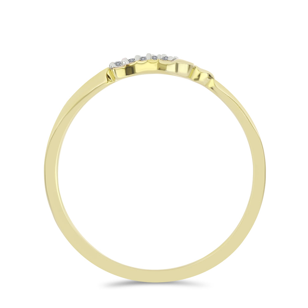 Goldplattierter Silberring mit weißem Diamant
