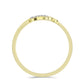 Goldplattierter Silberring mit weißem Diamant