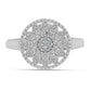 Silberring mit weißem Diamant
