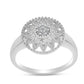 Silberring mit weißem Diamant