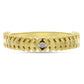 Goldplattierter Silberring mit weißem Diamant