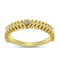 Goldplattierter Silberring mit weißem Diamant
