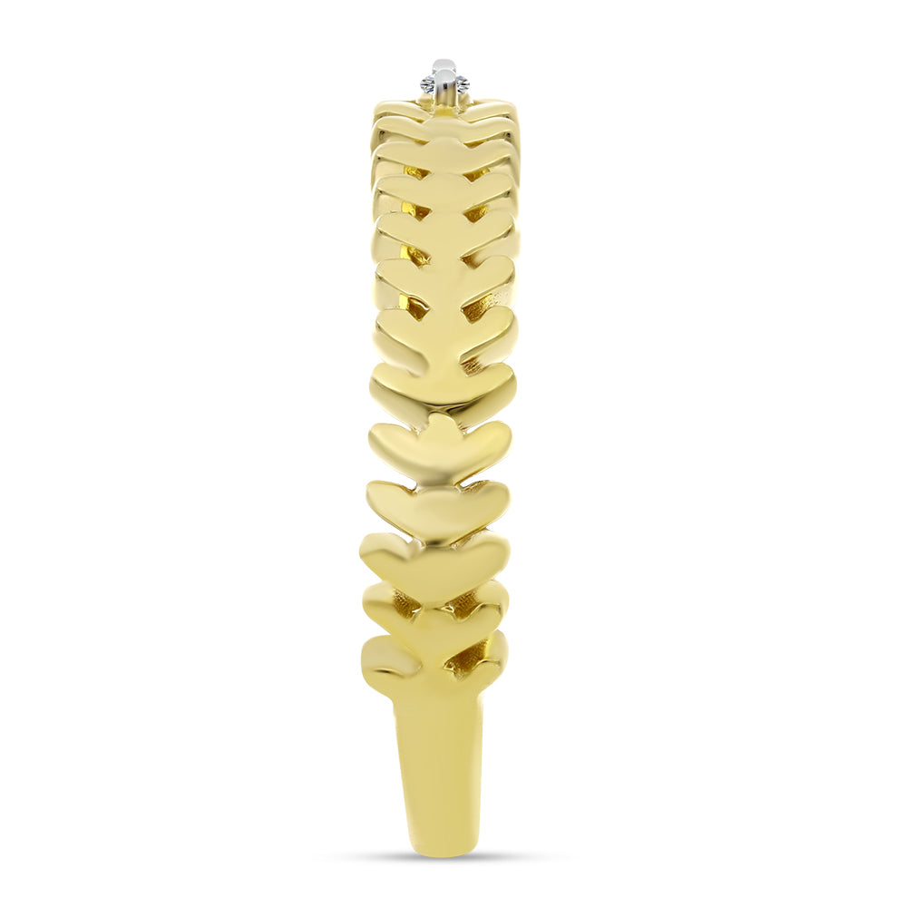 Goldplattierter Silberring mit weißem Diamant