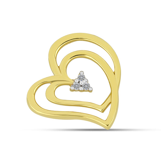 Goldplattierter Silberanhänger mit weißem Diamant