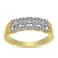 Goldplattierter Silberring mit weißem Diamant