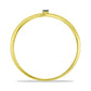 Goldplattierter Silberring mit blauem Diamant
