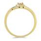Goldplattierter Silberring mit weißem Diamant und weißem Zirkon