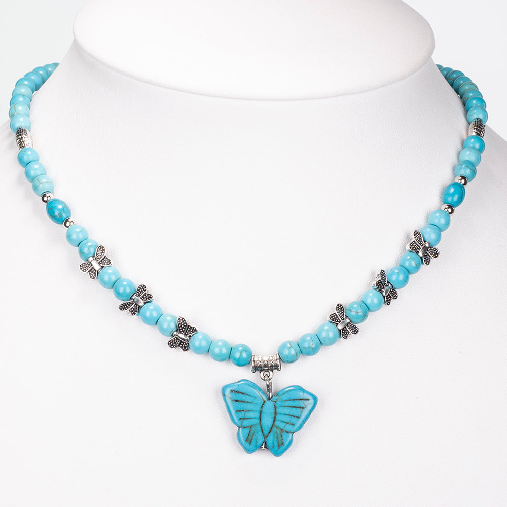 Schmuckgarnitur aus aus goldplattierter Legierung mit Türkis 3 