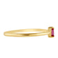 Goldplattierter Silberring mit Thai Rubin