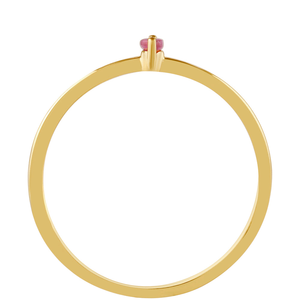 Goldplattierter Silberring mit Thai Rubin