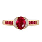 Goldring mit Rubin aus Madagaskar und weißem Zirkon