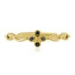 Goldplattierter Silberring mit blauem Diamant