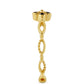 Goldplattierter Silberring mit blauem Diamant