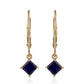 Goldohrringe mit Thai Saphir