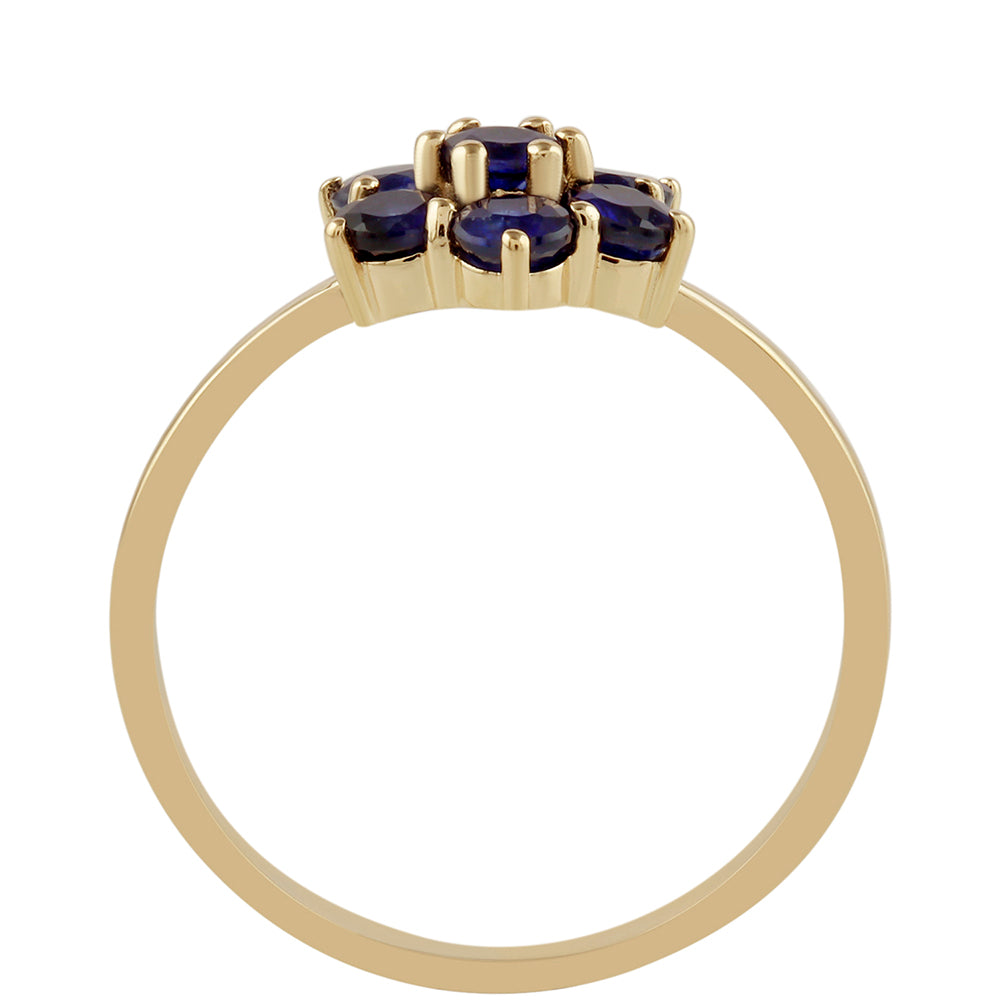 Goldring mit Thai Saphir 4 