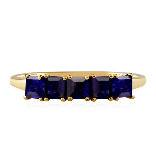 Goldring mit Thai Saphir