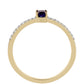 Goldring mit Thai Saphir und weißem Topas
