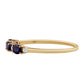 Goldring mit Thai Saphir und weißem Topas